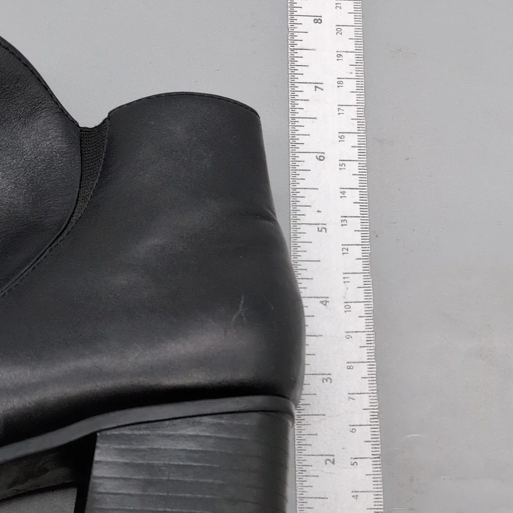 White Mountain‎ Shoes Womens Marianna Black 8.5 Leather Ankle Boots Side Zip